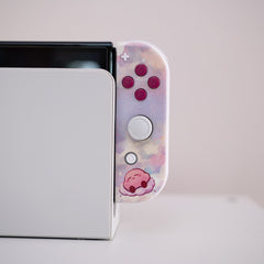 Kirby-Inspired Joycons Pink Pastel Colored Custom Nintendo Switch Controllers