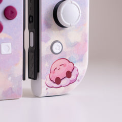 Kirby-Inspired Joycons Pink Pastel Colored Custom Nintendo Switch Controllers