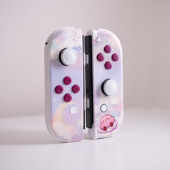 Kirby-Inspired Joycons Pink Pastel Colored Custom Nintendo Switch Controllers