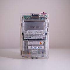 Custom Game Boy Pocket with Backlit IPS Screen Clear With Classic Rose Color Buttons