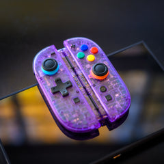 Custom Joy-Cons 2 Retro Clear Atomic Purple for Nintendo Switch 2