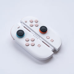 Pastel Cotton Candy Custom Joy-Cons for Switch 2 | White & Light Pink