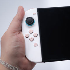 Pastel Cotton Candy Custom Joy-Cons for Switch 2 | White & Light Pink