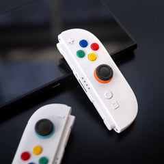 Switch 2 Retro White Joy-Cons: Super Famicom / SNES Style Mod