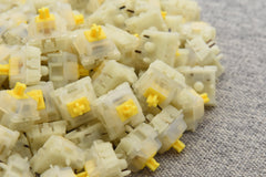 HAND LUBED AND MODDED GATERON MILKY YELLOW PRO LINEAR SWITCH (10 PCS)