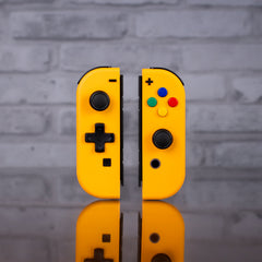 Custom Joy-Con Controllers “N64 Yellow” Joycons with SNES Buttons D-pad Nintendo Switch Controller Mods