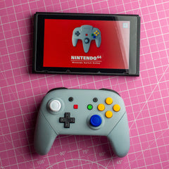 Nintendo Switch Pro Controller Grey N64 Style Retro Customized Controller