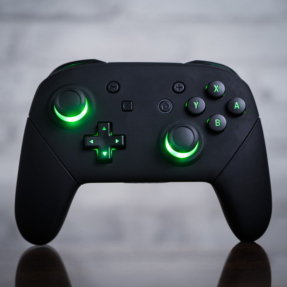 CUSTOM Pro Controller Nintendo SWITCH LED Mod Black On Black With Backlit Buttons