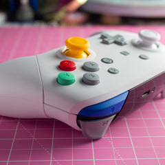 Nintendo Switch Pro Controller Mod White GameCube Retro Style Customized Controller