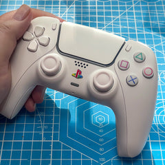 Retro PS5 Controller White With Old-School Action Buttons Sony Wireless Gaming Controller