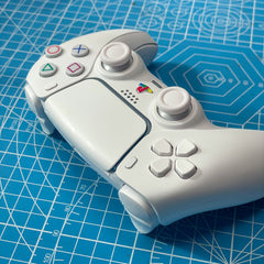 Retro PS5 Controller White With Old-School Action Buttons Sony Wireless Gaming Controller