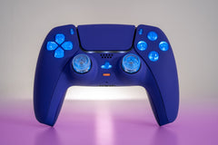 PS5 Controller LED Mod Dark Blue PS5 Custom Wireless Controller Backlit Buttons RGB