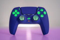 PS5 Controller LED Mod Dark Blue PS5 Custom Wireless Controller Backlit Buttons RGB