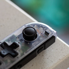 Joy-Cons Clear “Game Boy Pocket” Mod - Nintendo Switch Retro Gaming Controllers Black Buttons and D-Pad