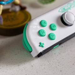 The Legend Of Zelda Joy-Cons Tears Of The Kingdom Mod Mint Buttons and D-Pad Nintendo Switch Custom Controllers