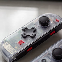 Custom Joy-Cons Game Boy Pocket Black and Red Nintendo Switch Gaming Controllers