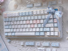 Blue Rain Dye Sublimation PBT Cherry Profile Keycaps