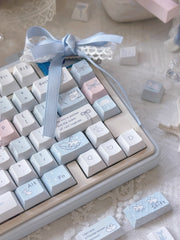 Blue Rain Dye Sublimation PBT Cherry Profile Keycaps