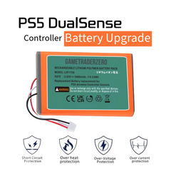 Battery Upgrade For PS5 DualSense Controller 3980 mAh Rechargeable Battery
