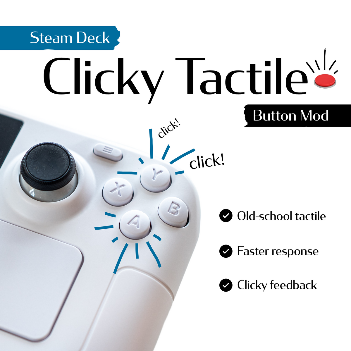 Steam Deck Clicky Tactile Button Upgrade