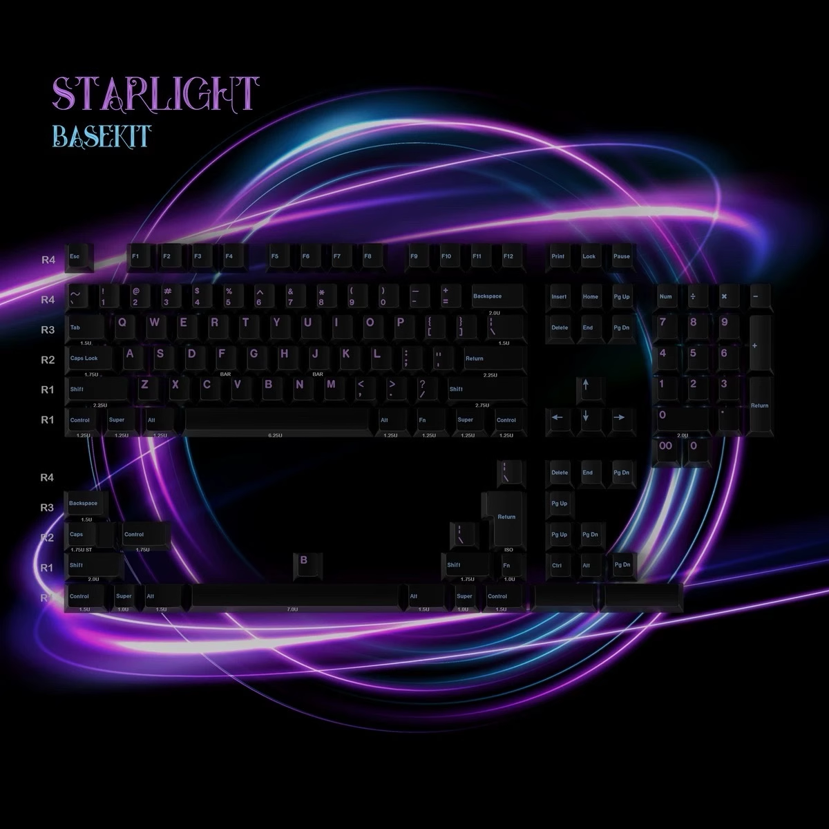 Wandering Planet Dye Subliamtion PBT Cherry Profile Keycaps