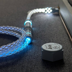 D29 Holiday-Single Crystal Copper Full Line Lighting White Blue Light Aviation Plug Keyboard Cable