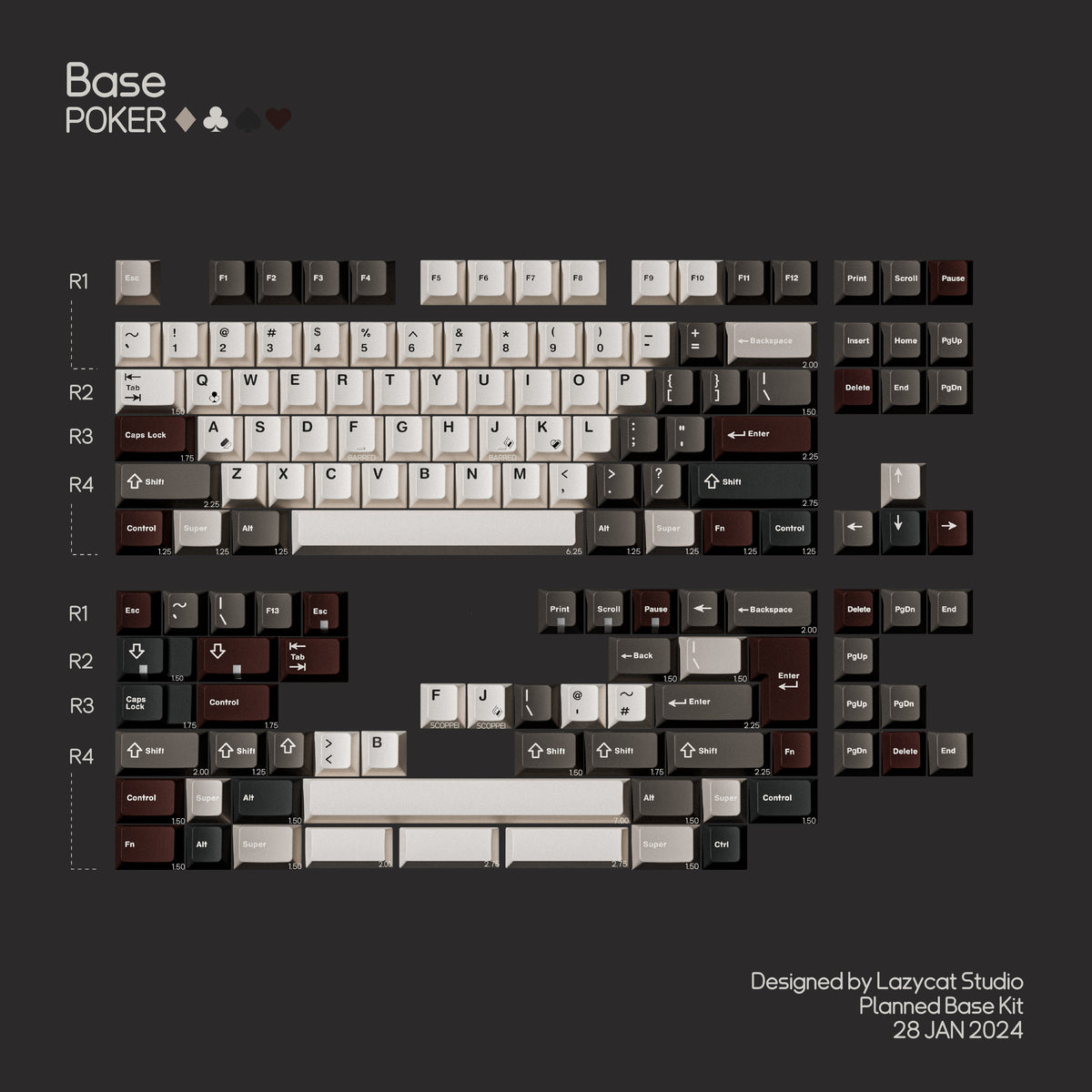 MW POKER PBT DOUBLE-SHOT KEYCAP SET INSTOCK