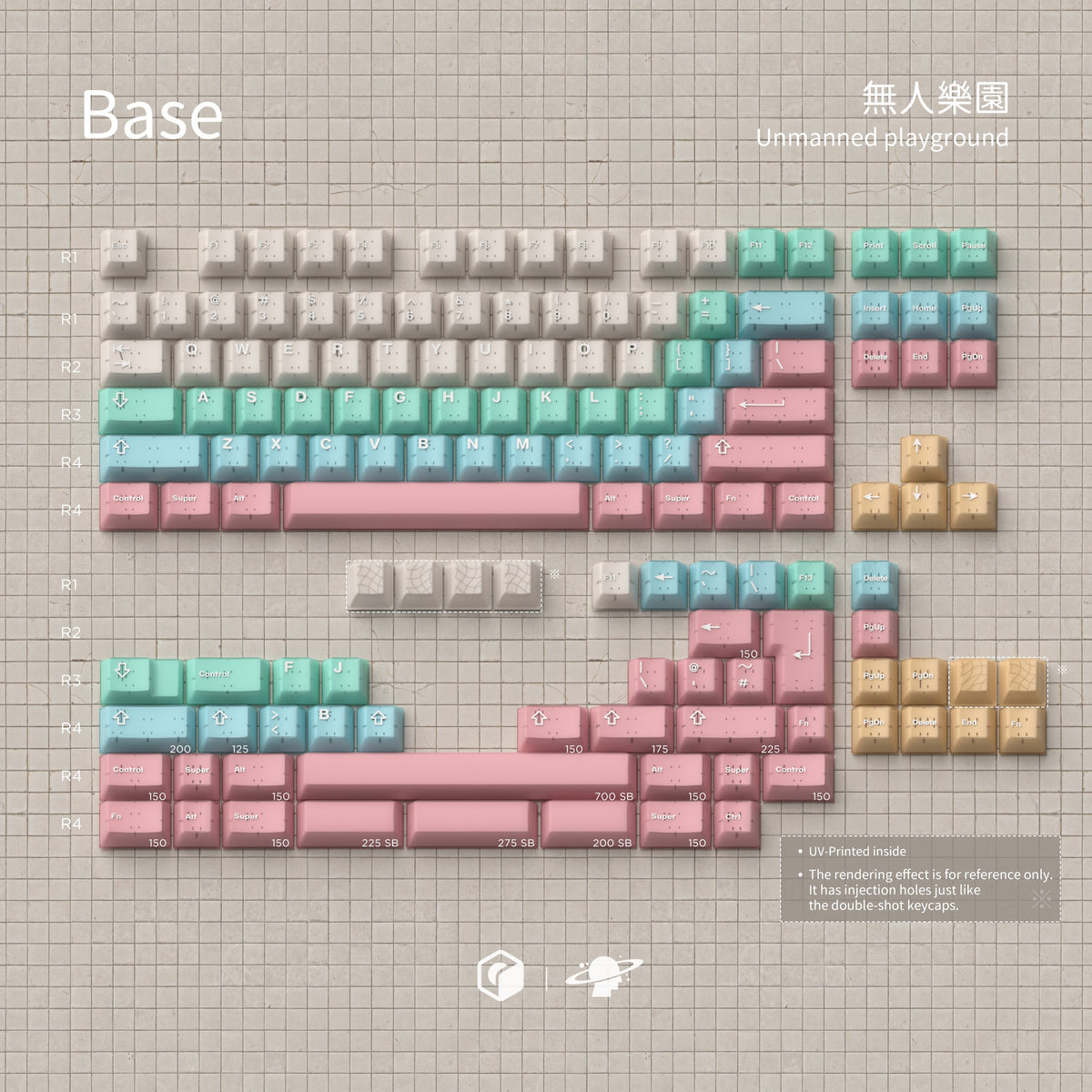 MW UNMANNED PLAYGROUND 無人樂園 PBT DOUBLE-SHOT KEYCAP SET