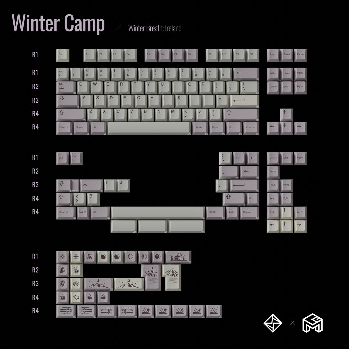 GoMaster Winter Breath PBT Keycaps R2