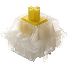 HAND LUBED AND MODDED GATERON MILKY YELLOW PRO LINEAR SWITCH (10 PCS)