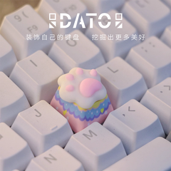 Cat's Paw Cute White Resin Atisan Keycaps