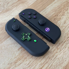 Custom Nintendo Switch Joy-Con Controllers Black LED MOD with Black Backlit Buttons and D-Pad option
