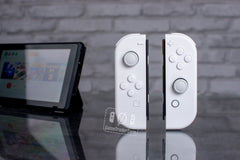 Custom Nintendo Switch Joy-Con Controllers White On White