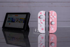 Custom Joy-Con Controllers Nintendo Switch Pink And White Sakura Flowers