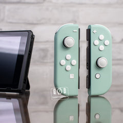 Cyan Joy-Con Mod with White Buttons Nintendo Switch Custom Controllers
