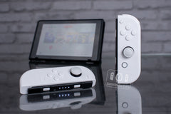 Custom Nintendo Switch Joy-Con Controllers White On White