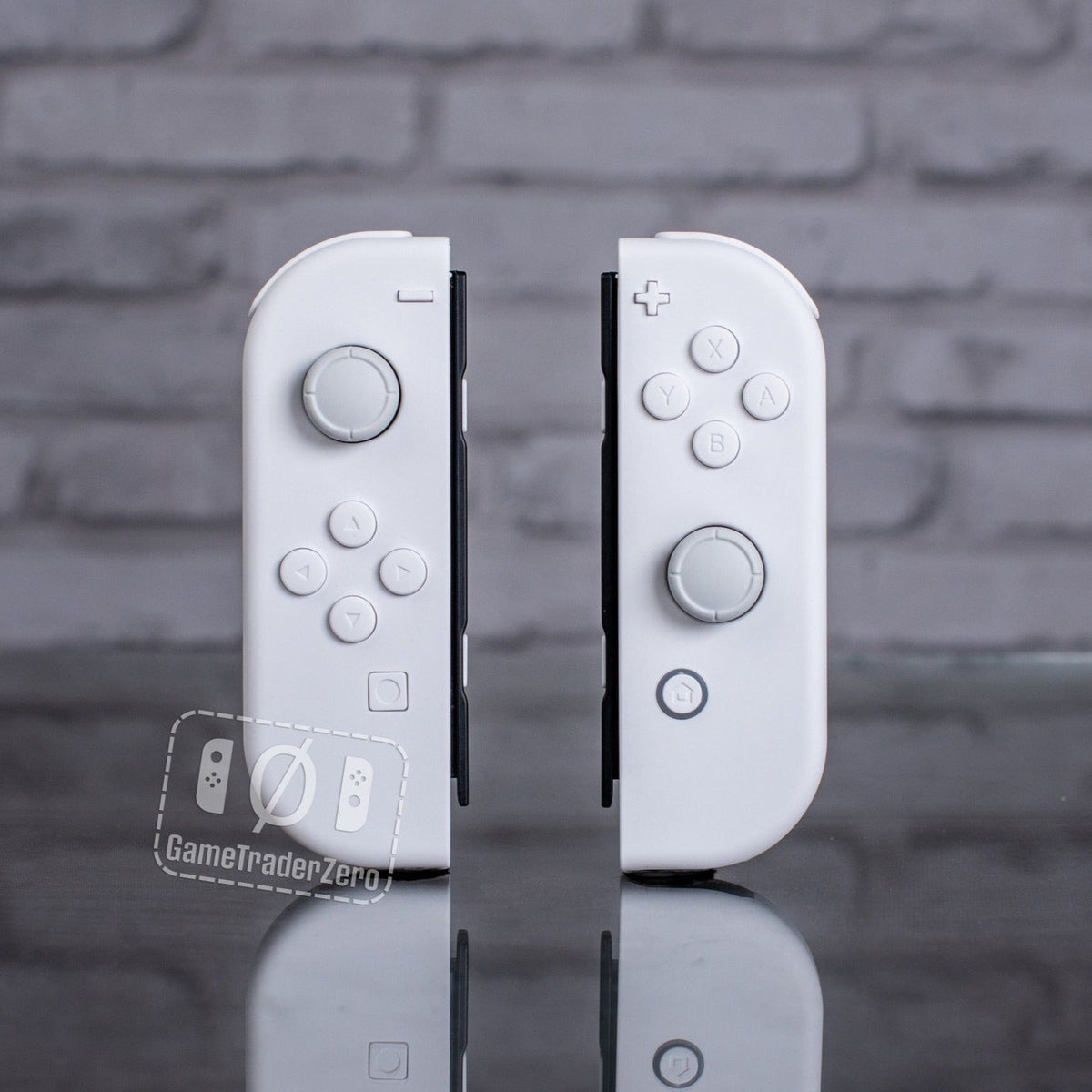 Custom Nintendo Switch Joy-Con Controllers White On White