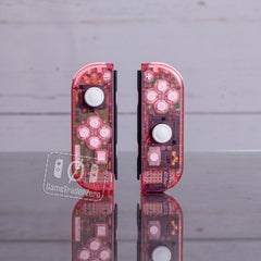 Custom Nintendo Switch "Gameboy Clear Pink" Joy-Con Controllers with Pink Buttons