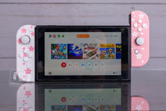 Custom Joy-Con Controllers Nintendo Switch Pink And White Sakura Flowers