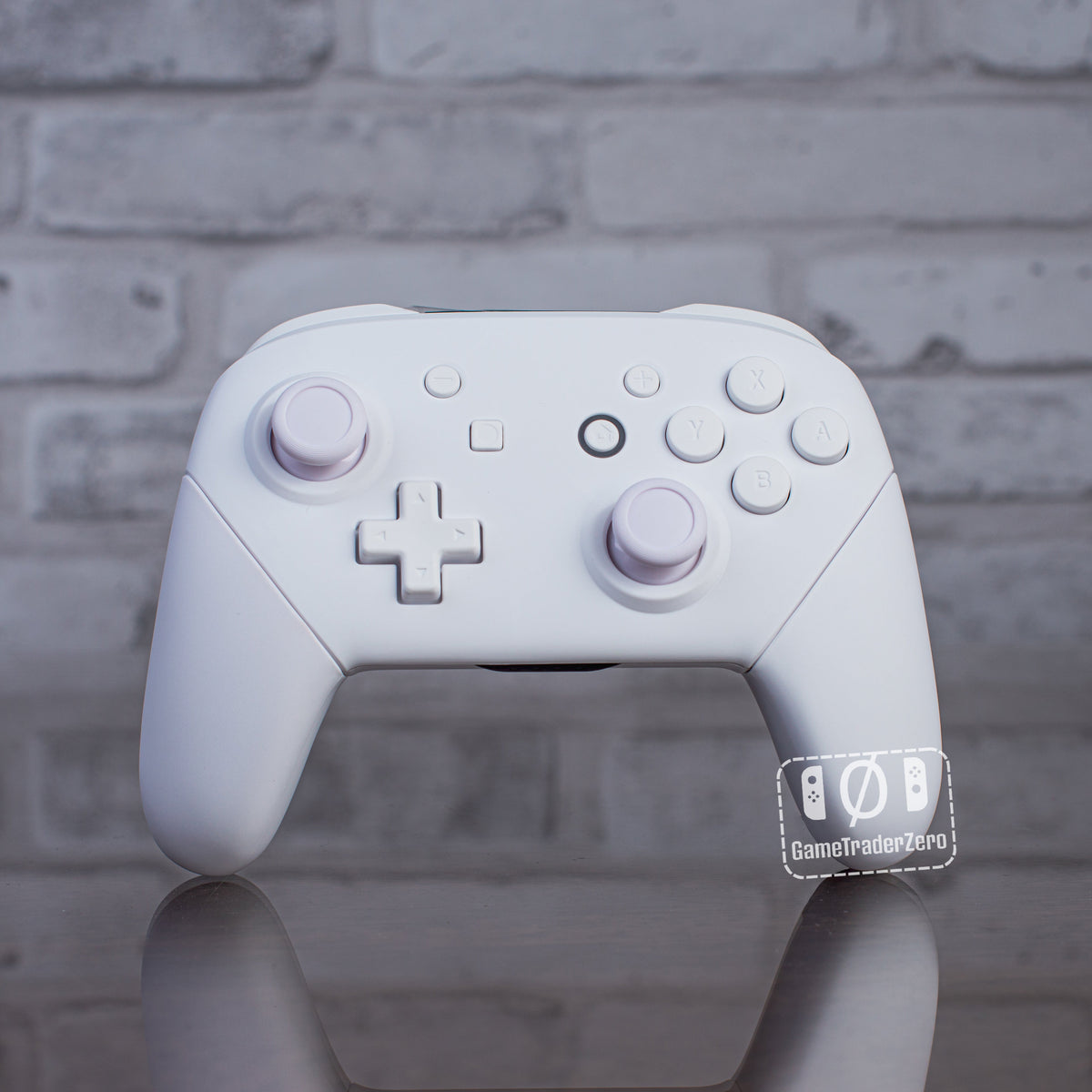 Nintendo Switch Pro Controller White on White Mod Minimalistic Controller with White Butons