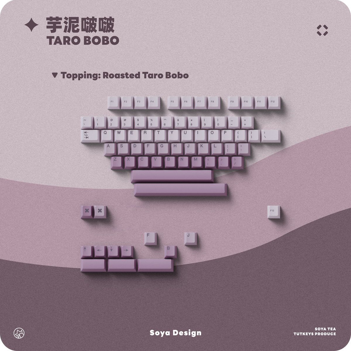 TUT Taro Bobo PBT Dye-Sub Keycap Set (Instock)