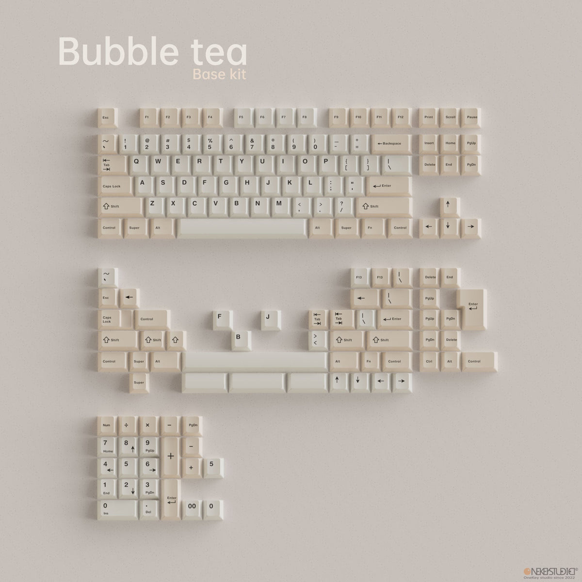 ONEKEY X TUT BUBBLE TEA CHERRY PROFILE KEYCAPS SET
